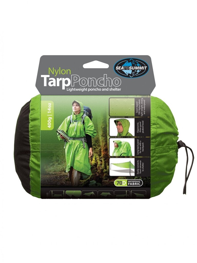 Lietusmētelis Sea To Summit Nylon Waterproof TARP-Poncho цена и информация | Ūdensizturīgas somas, maisi, lietusmēteļi | 220.lv