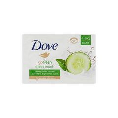 Ziepes Dove Go Fresh Touch Cucumber & Green Tea Scent 4 x 100 g цена и информация | Мыло | 220.lv