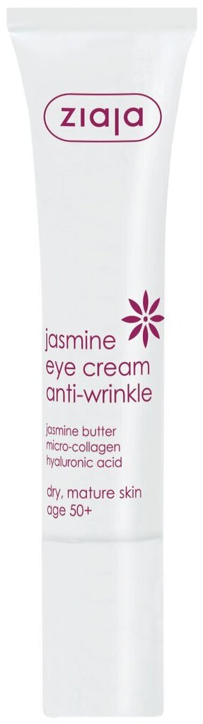 Acu krēms Ziaja Jasmine Eye Cream Anti-Wrinkle, 15 ml цена и информация | Acu krēmi, serumi | 220.lv