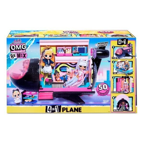 Transformējams rotaļu komplekts, L.O.L. Surprise! O.M.G. Remix 4-in-1 Plane Playset Transforms cena un informācija | Rotaļlietas meitenēm | 220.lv