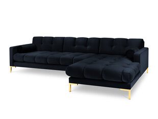 Stūra dīvāns Cosmopolitan Design Bali, tumši zils/zelta cena un informācija | Stūra dīvāni | 220.lv