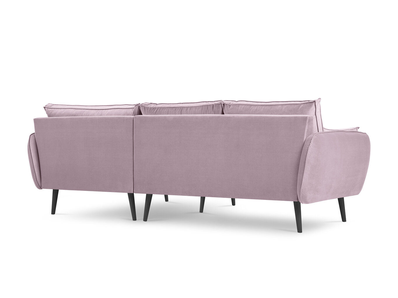 Stūra dīvāns Kooko Home Lento, gaiši rozā/melns цена и информация | Stūra dīvāni | 220.lv