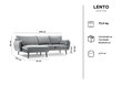 Stūra dīvāns Kooko Home Lento, gaiši rozā/melns cena un informācija | Stūra dīvāni | 220.lv