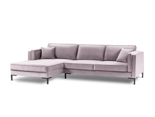 Stūra dīvāns Milo Casa Luis, rozā cena un informācija | Stūra dīvāni | 220.lv