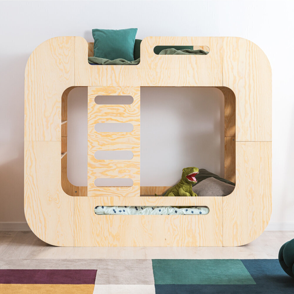 Divstāvu gulta Selsey Batria bērnu namiņš 80 x 200 cm, brūna cena un informācija | Gultas | 220.lv