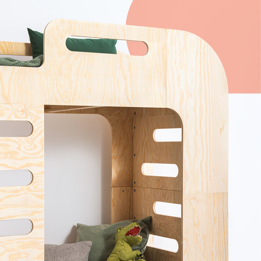 Divstāvu gulta Selsey Batria bērnu namiņš 80 x 200 cm, brūna cena un informācija | Gultas | 220.lv