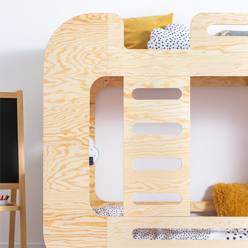 Divstāvu gulta Selsey Batria bērnu namiņš 80 x 200 cm, brūna цена и информация | Gultas | 220.lv
