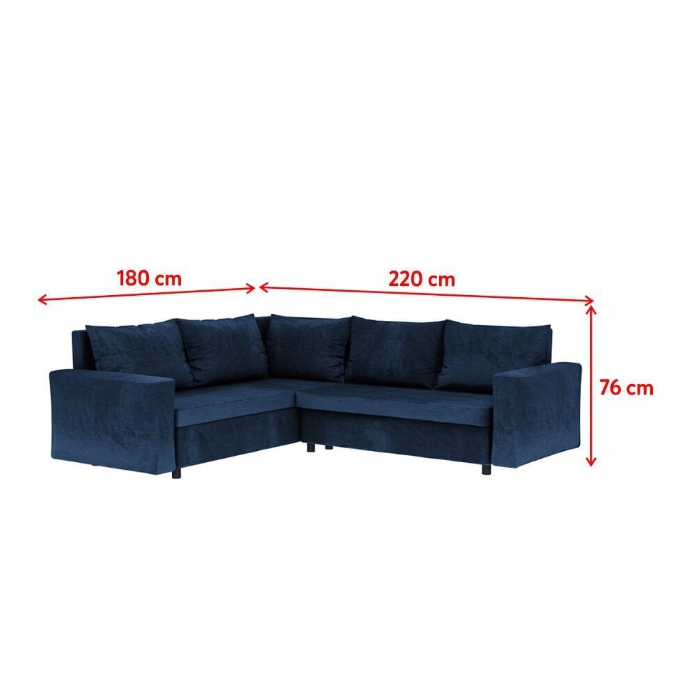 Universāls mīkstais stūra dīvāns Selsey Violetanio, tumši zils цена и информация | Stūra dīvāni | 220.lv