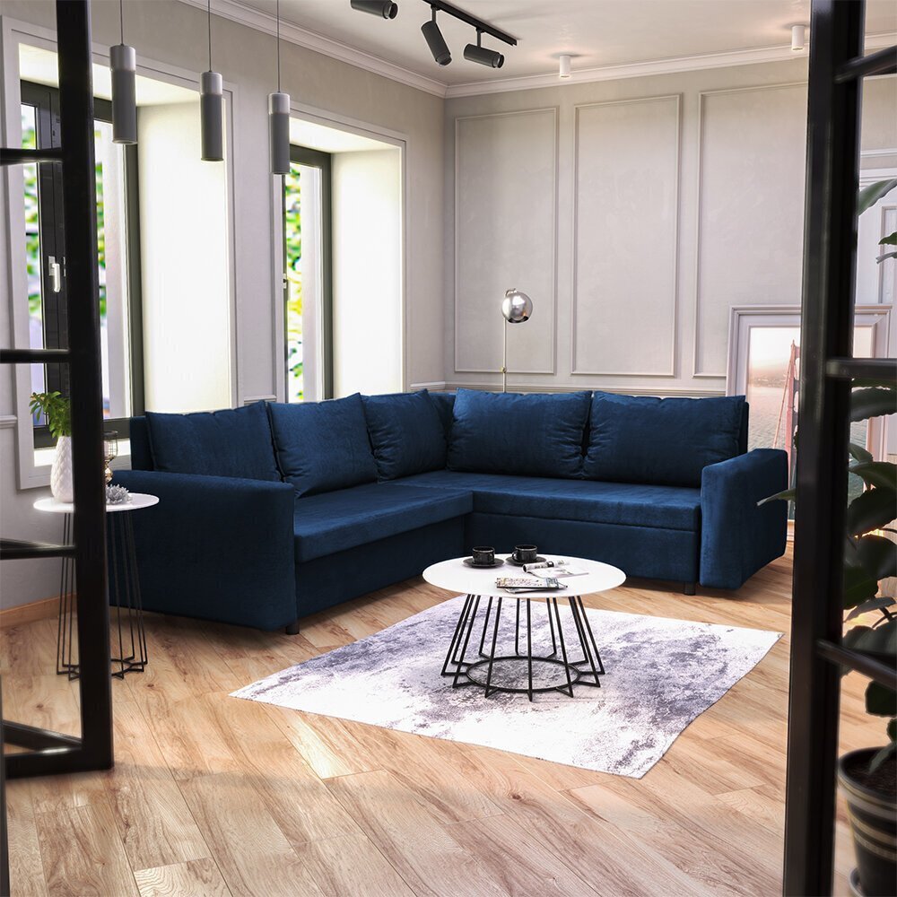 Universāls mīkstais stūra dīvāns Selsey Violetanio, tumši zils цена и информация | Stūra dīvāni | 220.lv