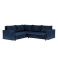 Universāls mīkstais stūra dīvāns Selsey Violetanio, tumši zils
