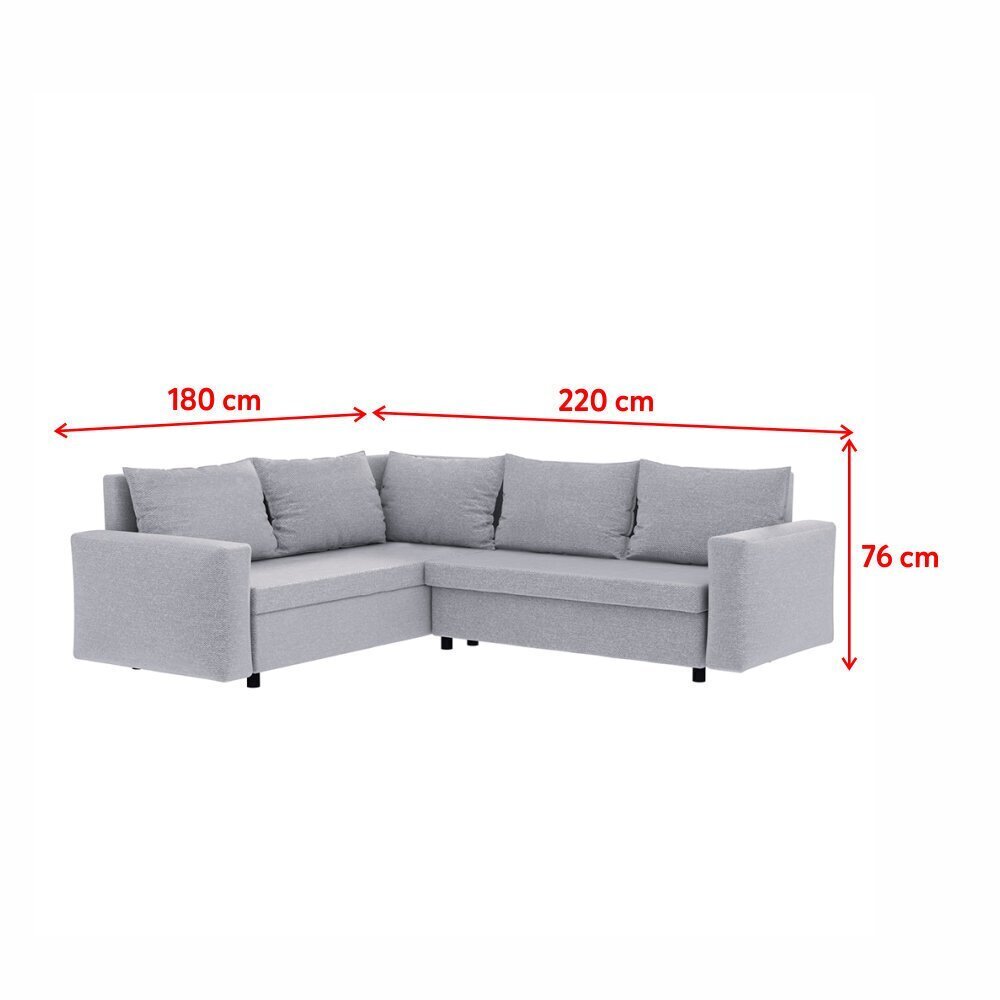 Universāls mīkstais stūra dīvāns Selsey Violetanio, pelēkā krāsā цена и информация | Stūra dīvāni | 220.lv