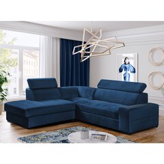 Mīkstais stūra dīvāns Selsey Merinid, zils cena un informācija | Stūra dīvāni | 220.lv