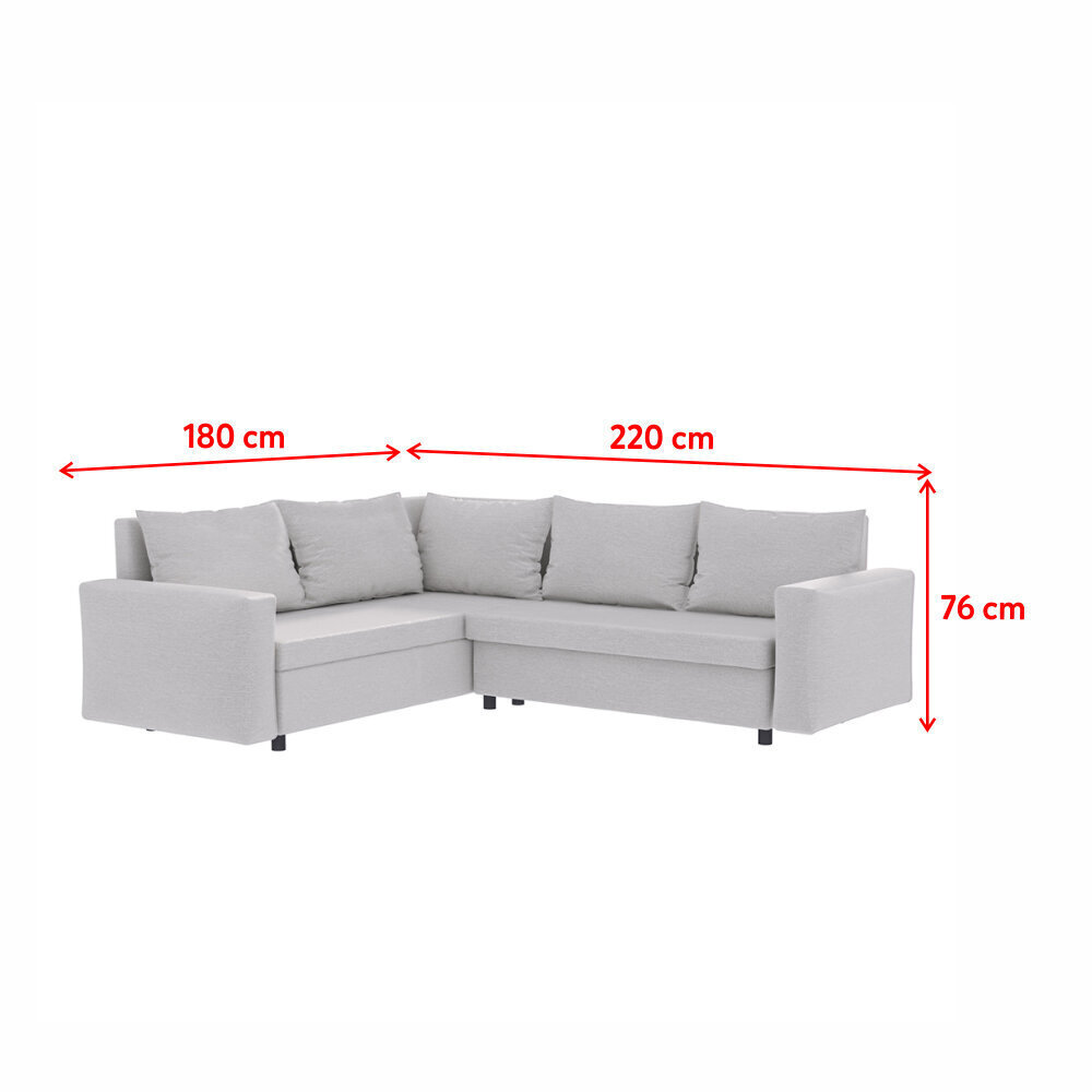 Universāls mīkstais stūra dīvāns Selsey Violetanio, krēmkrāsas cena un informācija | Stūra dīvāni | 220.lv