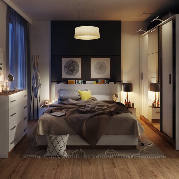 Guļamistabas komplekts Selsey Montroy 160x200 cm, balts lētāk