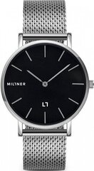 Pulkstenis sievietēm Millner Mayfair Silver Black 39 mm cena un informācija | Sieviešu pulksteņi | 220.lv