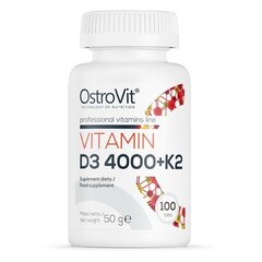 Uztura bagātinātājs - vitamīni OstroVit Vitamin D3 4000 + K2 (100 tabletes) cena un informācija | Vitamīni | 220.lv
