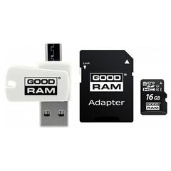 Goodram All In One 16GB Class 10/UHS 1 + Adapter + USB Reader цена и информация | USB накопители | 220.lv