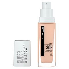 Šķidrais grima pamats Maybelline SuperStay 24H, 5 Light Beige, 30 ml cena un informācija | Grima bāzes, tonālie krēmi, pūderi | 220.lv