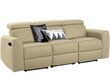 Dīvāns-reglaineris Notio Living Capena, mākslīgā āda, krēmkrāsas cena un informācija | Dīvāni | 220.lv