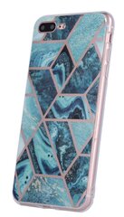 Силиконовый чехол Fusion Geometric Marble Case для Apple iPhone 12 Mini, зеленый цена и информация | Чехлы для телефонов | 220.lv