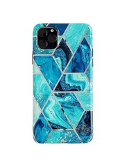 Силиконовый чехол Fusion Geometric Marble Case для Apple iPhone 12 Mini, зеленый цена и информация | Чехлы для телефонов | 220.lv