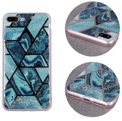Силиконовый чехол Fusion Geometric Marble Case для Apple iPhone 12 Maxi, зеленый цена и информация | Чехлы для телефонов | 220.lv