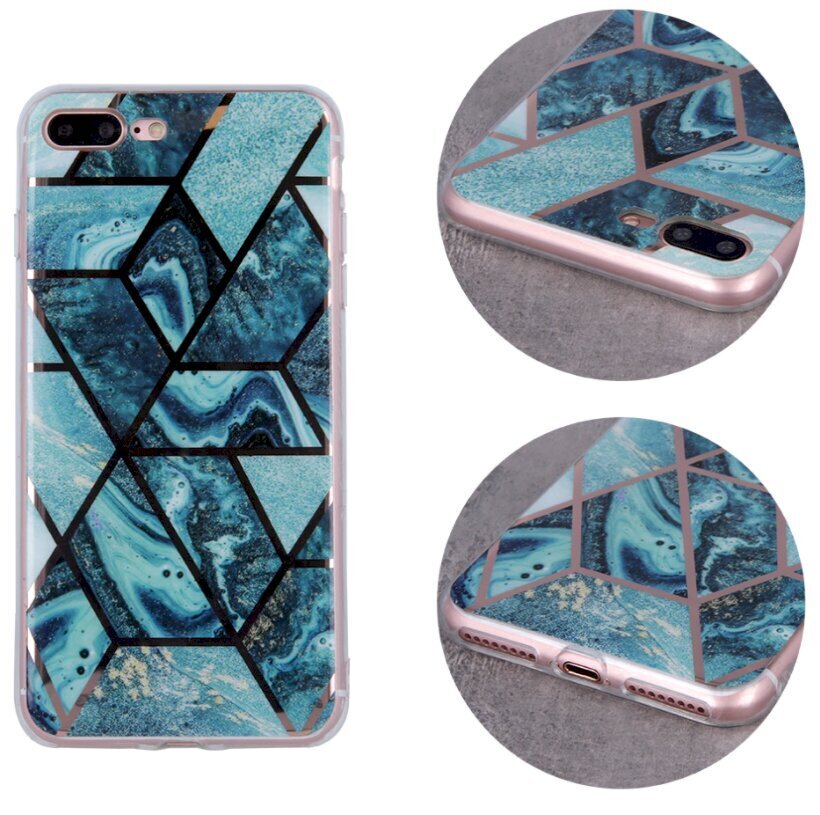 Fusion Geometric Marble Silikona Aizsargapvalks Apple iPhone 12 Pro Max Zaļš cena un informācija | Telefonu vāciņi, maciņi | 220.lv