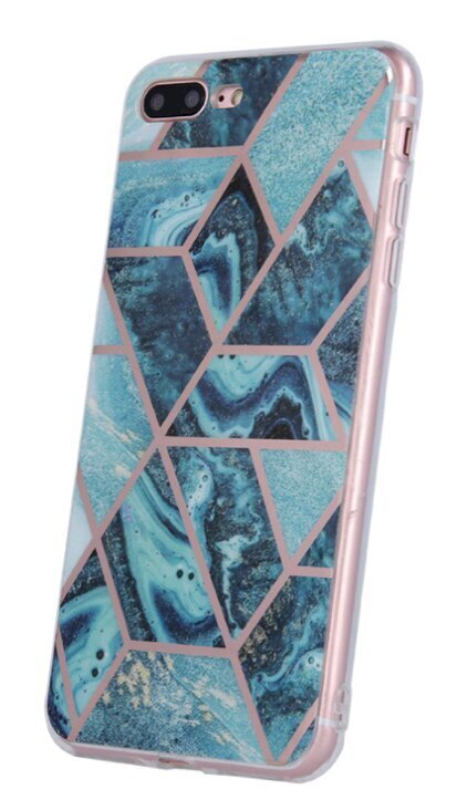 Fusion Geometric Marble Silikona Aizsargapvalks Apple iPhone 12 Pro Max Zaļš cena un informācija | Telefonu vāciņi, maciņi | 220.lv