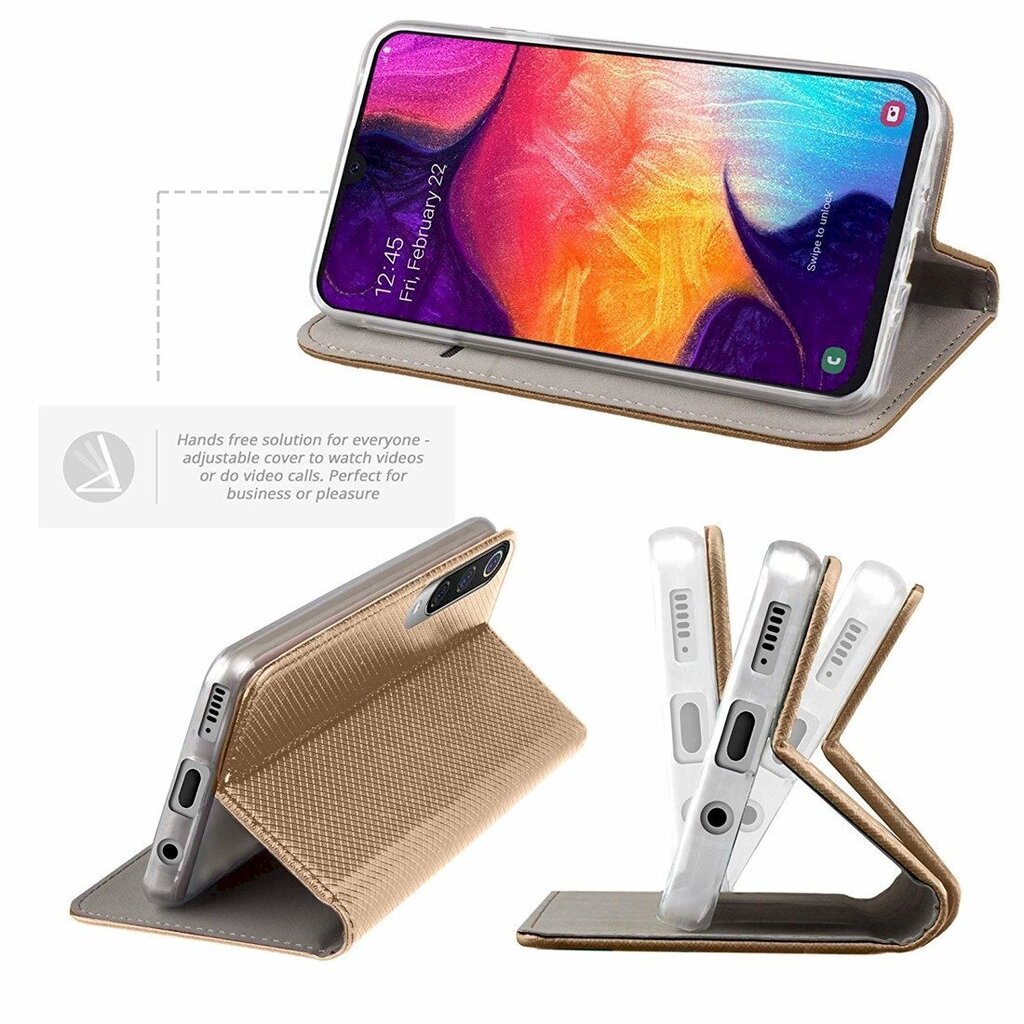 Fusion Magnet Book Case Grāmatveida Maks Samsung Galaxy A42 5G Zeltains cena un informācija | Telefonu vāciņi, maciņi | 220.lv