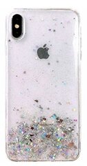 Fusion Glue Glitter Back Case Silikona Aizsargapvalks Priekš Apple iPhone 12 Pro Max Caurspīdīgs cena un informācija | Telefonu vāciņi, maciņi | 220.lv
