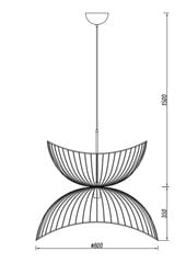 Light Prestige piekaramā lampa Flower Black cena un informācija | Lustras | 220.lv