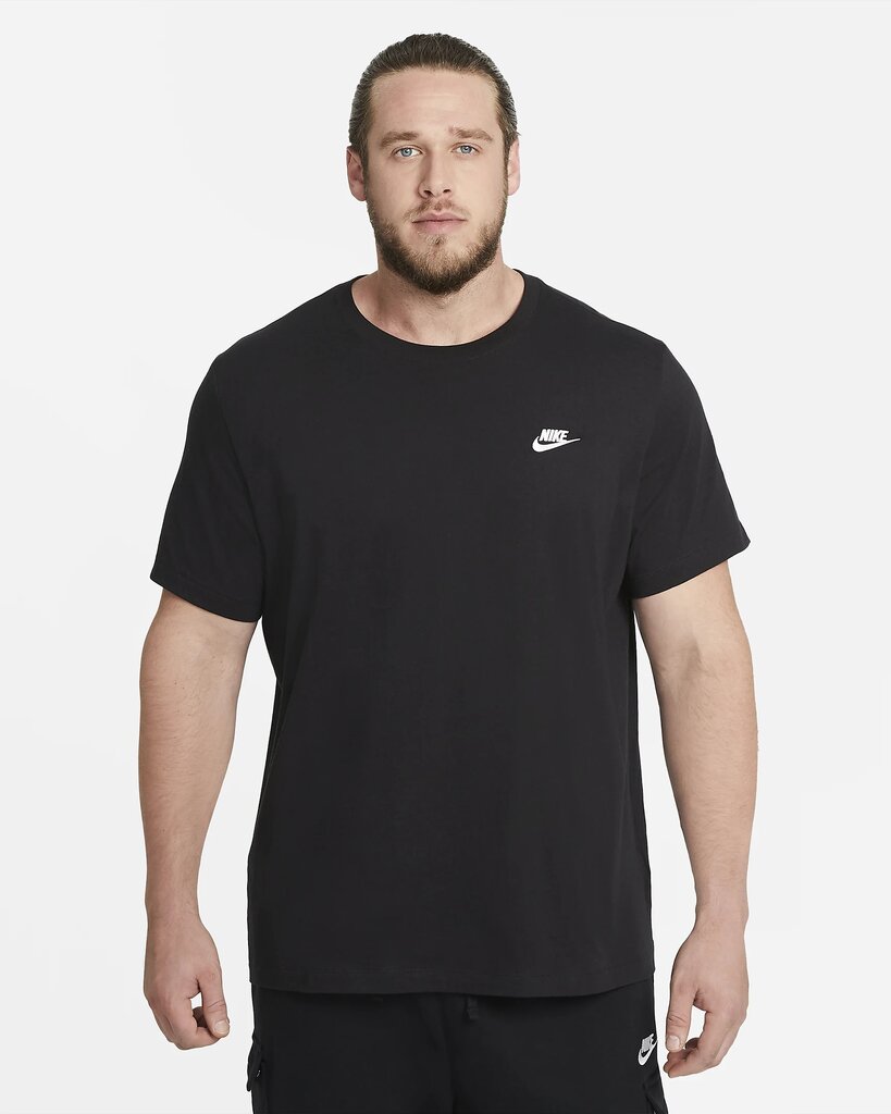 T-krekls vīriešiem Nike SS M NSW Club, melns цена и информация | Vīriešu T-krekli | 220.lv