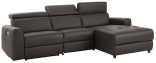 Stūra dīvāns ar elektrisko atpūtas funkciju Notio Living Capena, brūns cena un informācija | Stūra dīvāni | 220.lv