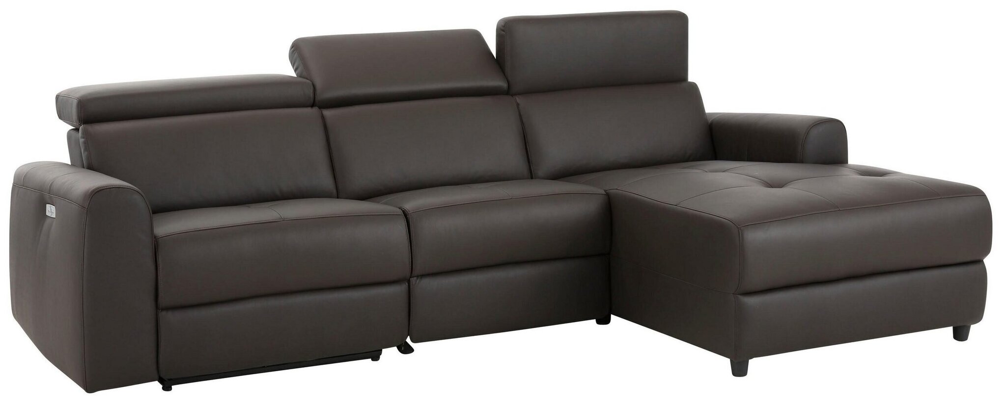 Stūra dīvāns ar elektrisko atpūtas funkciju Notio Living Capena, brūns цена и информация | Stūra dīvāni | 220.lv