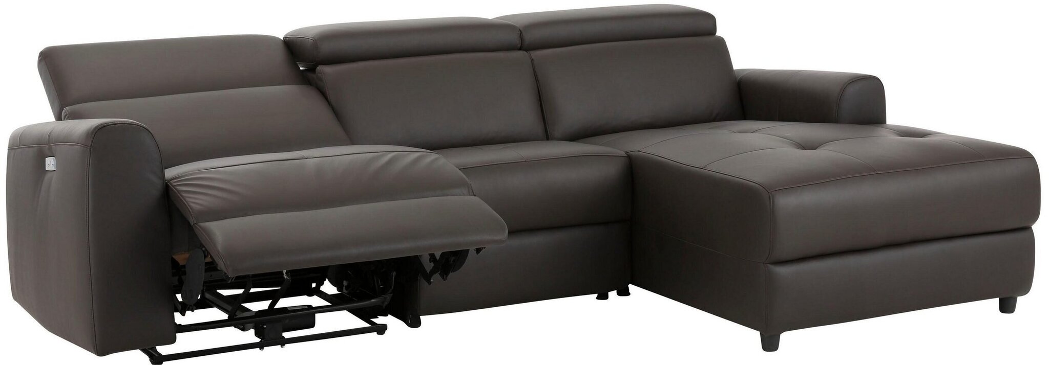 Stūra dīvāns ar elektrisko atpūtas funkciju Notio Living Capena, brūns cena un informācija | Stūra dīvāni | 220.lv