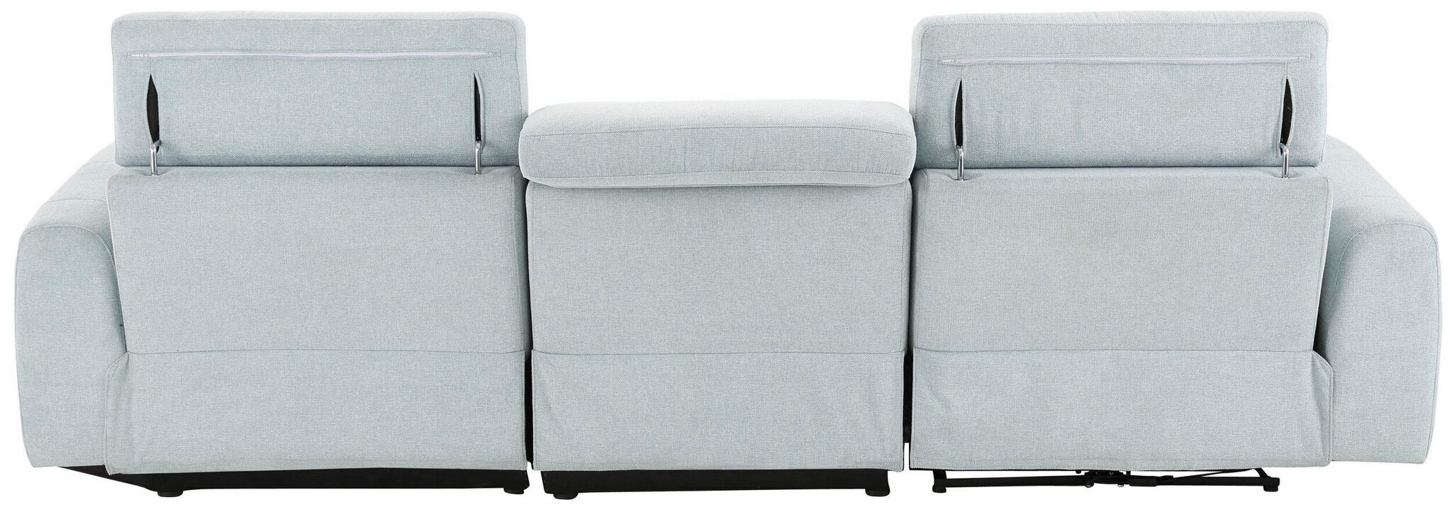 Stūra dīvāns ar elektrisko atpūtas funkciju Notio Living Capena, gobelēns, zilgans цена и информация | Stūra dīvāni | 220.lv