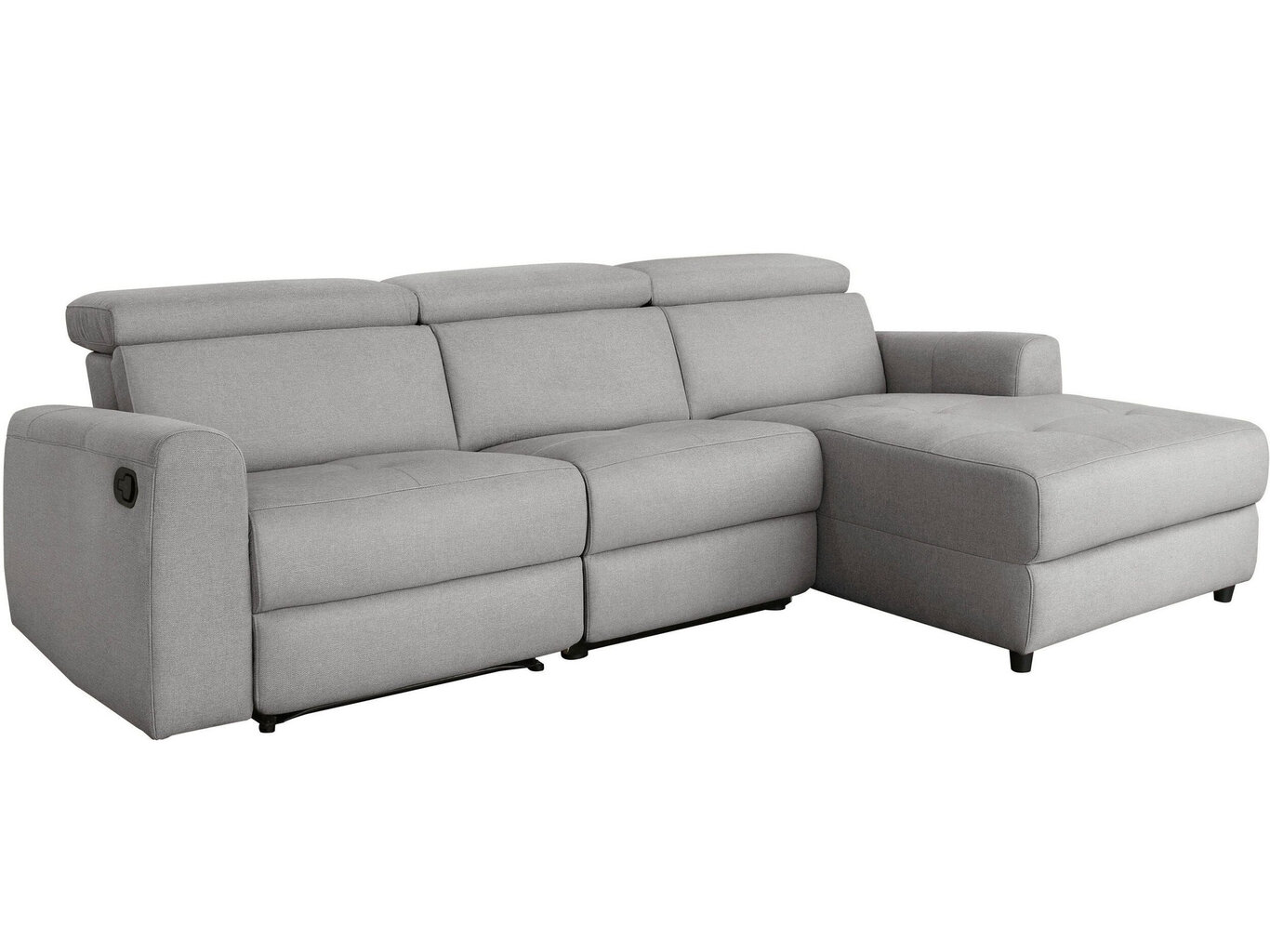 Stūra dīvāns Notio Living Capena, gobelēns, pelēks цена и информация | Stūra dīvāni | 220.lv