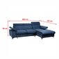 Mīkstais stūra dīvāns Selsey Millefolium, zils cena un informācija | Stūra dīvāni | 220.lv