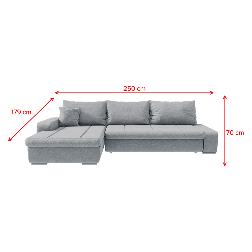 Universāls stūra dīvāns Selsey Margaritka, pelēkas krāsas cena un informācija | Stūra dīvāni | 220.lv