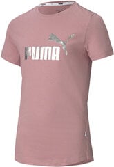 Puma Blūze Ess + Tee Pink, maigi rozā cena un informācija | Krekli, bodiji, blūzes meitenēm | 220.lv