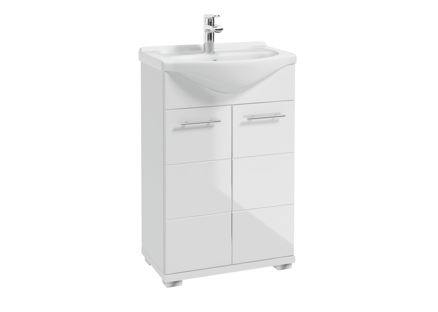 Apakšējais vannas istabas skapītis Defra Bari D55, balts cena un informācija | Vannas istabas skapīši | 220.lv