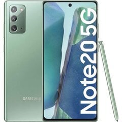 Samsung Galaxy Note 20 5G, 256GB, Dual SIM, Mystic Green цена и информация | Мобильные телефоны | 220.lv
