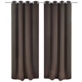 Ночные шторы с металл. петлями, 2шт, 135x175см, коричневые