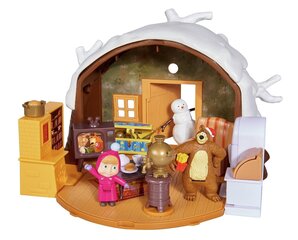 Заснеженный медвежий дом с аксессуарами Simba Маша и Медведь, 930-1023 цена и информация | Игрушки для девочек | 220.lv