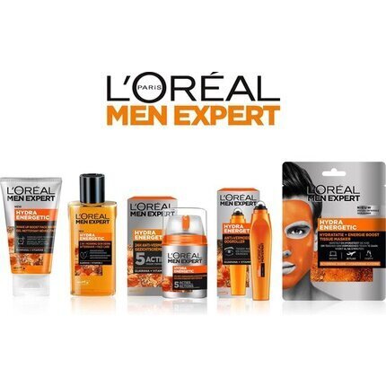 Mitrinoša sejas maska ​​vīriešiem L'Oreal Paris Men Expert Hydra Energetic, 32 g cena un informācija | Sejas maskas, acu maskas | 220.lv