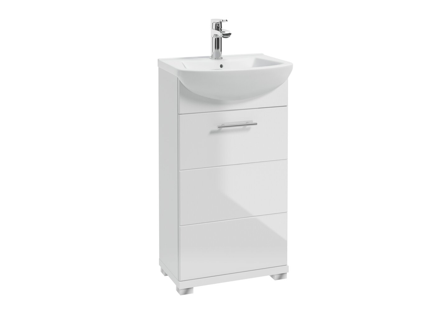 Apakšējais vannas istabas skapītis Defra Bari D45, balts cena un informācija | Vannas istabas skapīši | 220.lv