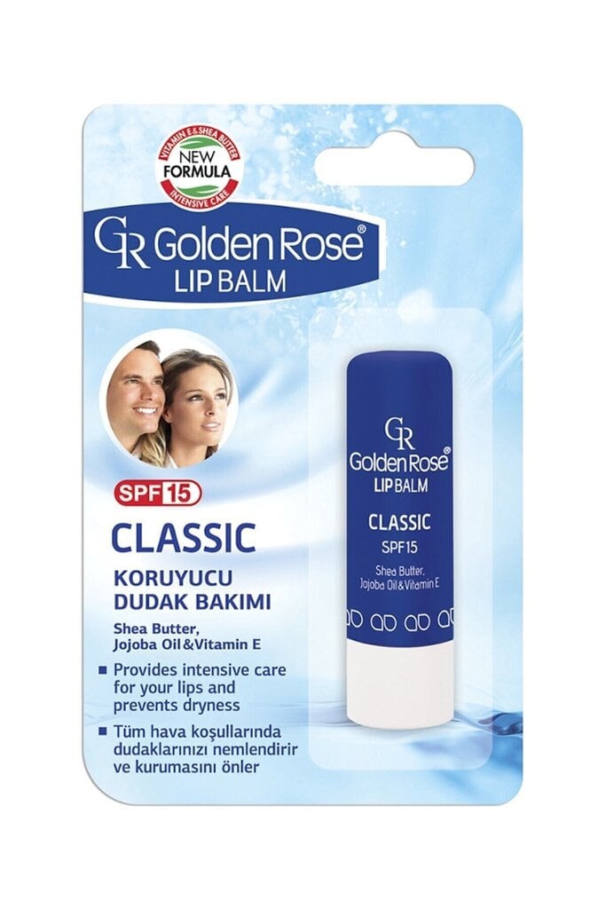 Lūpu balzams Golden Rose Blue SPF15 4,6 g, 01 Classsics cena un informācija | Lūpu krāsas, balzāmi, spīdumi, vazelīns | 220.lv