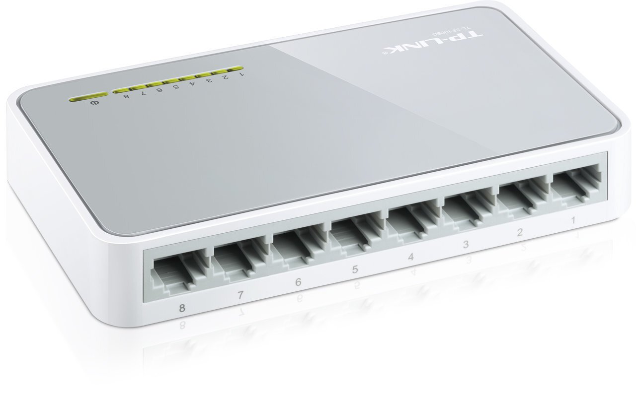 Tīkla komutators TP-LINK TL-SF1008D (8 x 10/100 Mbps) цена и информация | Komutatori (Switch) | 220.lv