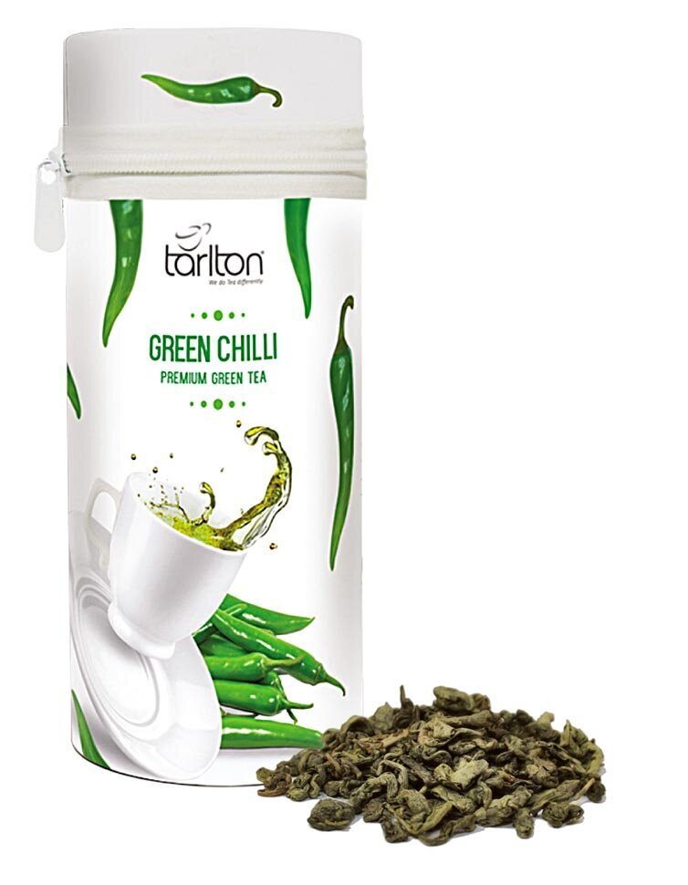 TARLTON Green Chilli tea ZIP, Ceilonas Zaļā Čilli beramā lielo lapu tēja, 75g cena un informācija | Tēja | 220.lv