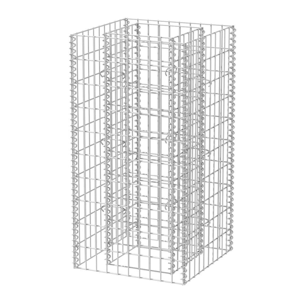 Gabiona puķu pods, tērauds, 50x50x100 cm cena un informācija | Puķu podi | 220.lv